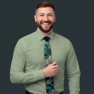 Gravata Gravação De Padrão Floral Azul Lay-Casual