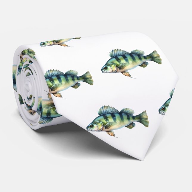 Gravata Gravação - Série Watercolor: Perch (Rolled)
