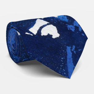 Gravata Gravador abstrato de design "Águas profundas nº