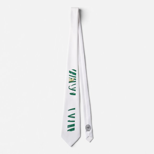 Gravata Gravador de Logotipo Vivo e Feliz (Frente)