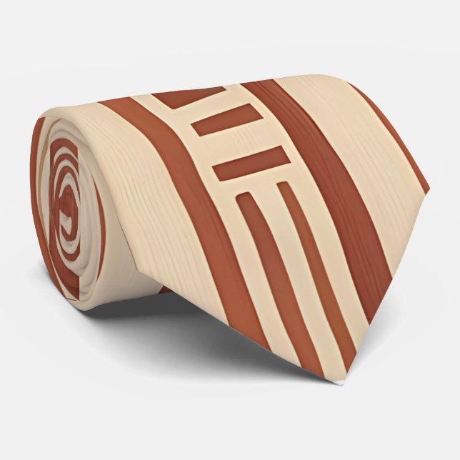 Gravata Gravador de Pescoço com Linhas Orgânicas Isoladas  (Rolled)