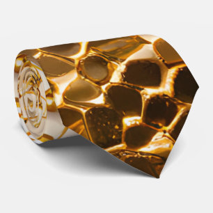 Gravata Gravador de Pescoço Dourado Sparkly