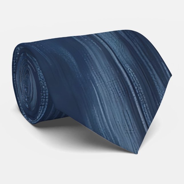Gravata Gravador de Textura Faux Denim (Rolled)