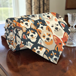 Gravata Grave Personalizado Canino Retro Amante de Cachorr