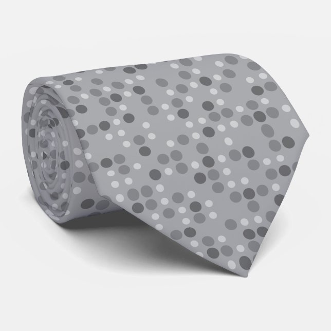 Gravata Gray Polka Dots (Rolled)