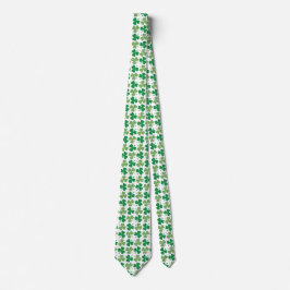 Gravata Greenery Shamrock Pattern Neck Tie