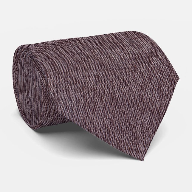 Gravata Grenadina Clássica Vintage Marrom Linhas (Rolled)