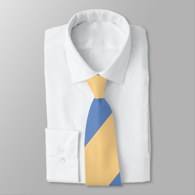 Gravata Greve Regional Ampla de Buff e Sky Blue (Amarrado)