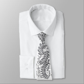 Gravata Grey and White Patterned Necktie