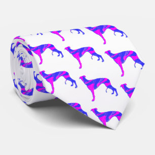 Gravata Greyhound Lurcher Cachorro Rosa Silhuette Pescoço
