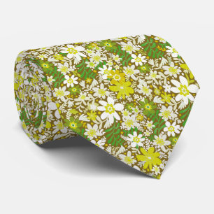 Gravata Groovumn Green Blooms Neck Tie