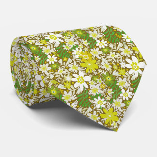 Gravata Groovumn Green Blooms Neck Tie