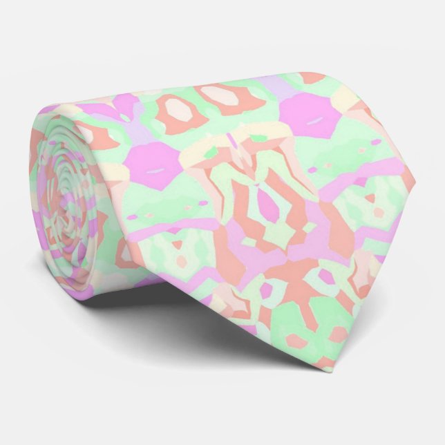 Gravata Groovy Colorful Hippie Mandala (Rolled)