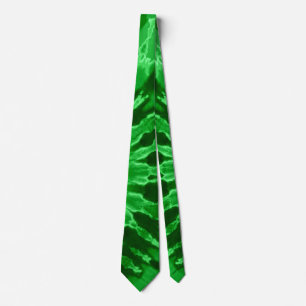 Gravata Groovy Green Spiral Tie Dye
