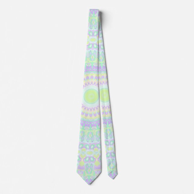 Gravata Groovy Mandala Colorido Hippie (Frente)