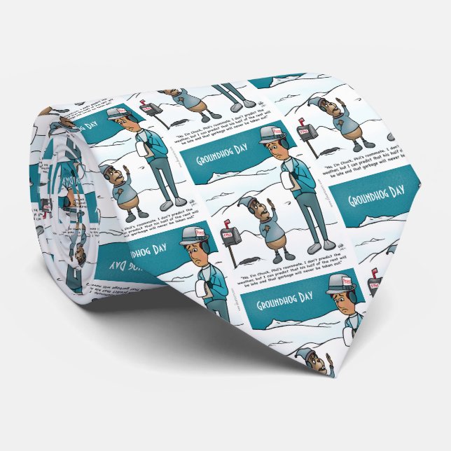 Gravata Groundhog Day Necktie (Rolled)