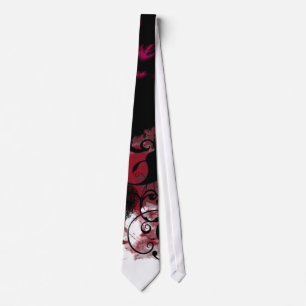 Gravata Grunge floral