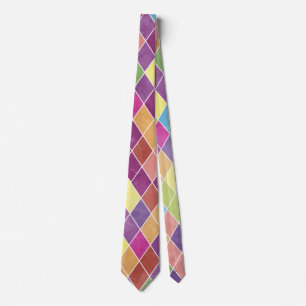 Gravata Grunge Harlequin Pattern