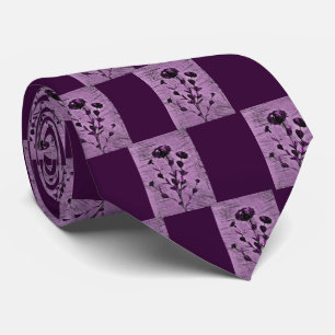 Gravata Grunge Medieval Flower Art