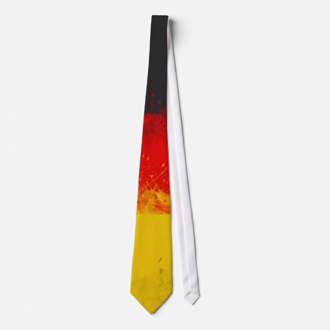 Gravata Grunge Splatter Painted Flag da Alemanha (Frente)