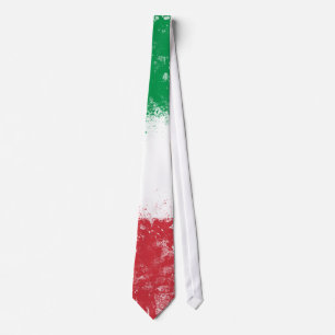 Gravata Grunge Splatter Painted Flag da Itália