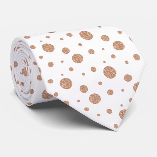 Gravata Guardanapos com bolinhas douradas (Rolled)