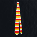 Gravata Guernsey flag stripes red yellow white pattern Nor<br><div class="desc">Guernsey flag stripes red yellow white pattern Normandy United Kingdom</div>