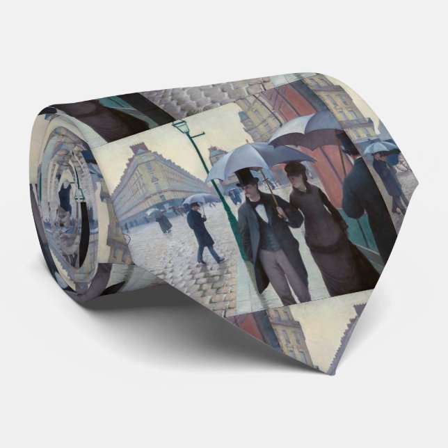 Gravata Gustave Caillebotte - Paris Street; Rainy Day (Rolled)