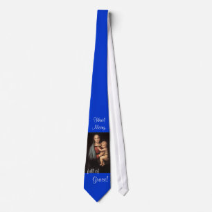 Gravata Haily Mary, cheio da benevolência! Laço azul