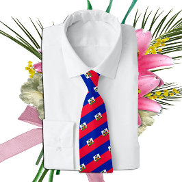 Gravata Haiti e Haitiano Bandeira Moda / Coluna de Pescoço