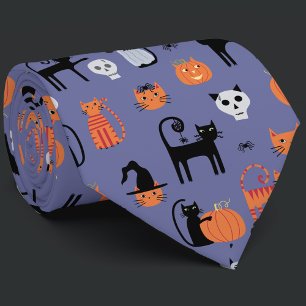Gravata Halloween Cat Spooky
