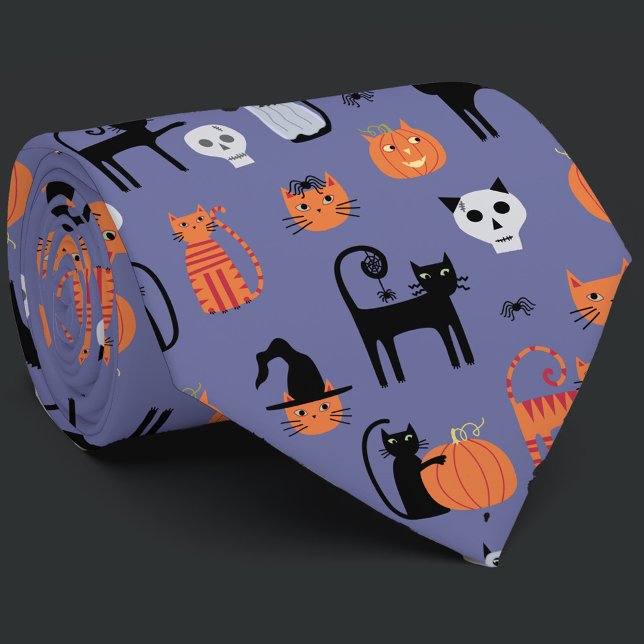Gravata Halloween Cat Spooky (Criador carregado)