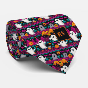 Gravata Halloween Gamming Pixel Spook Sweater Monograma