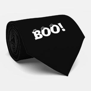 Gravata Halloween Scary Boo! glóbulos brancos negros