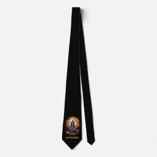 Gravata Halloween Skeleton Black Tie