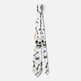 Gravata Halloween Skulls and Skeletons
