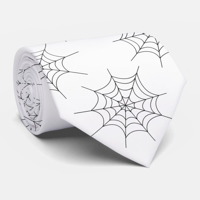 Gravata Halloween Spider Web (Rolled)