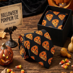 Gravata Halloween Wonky Pumpkin