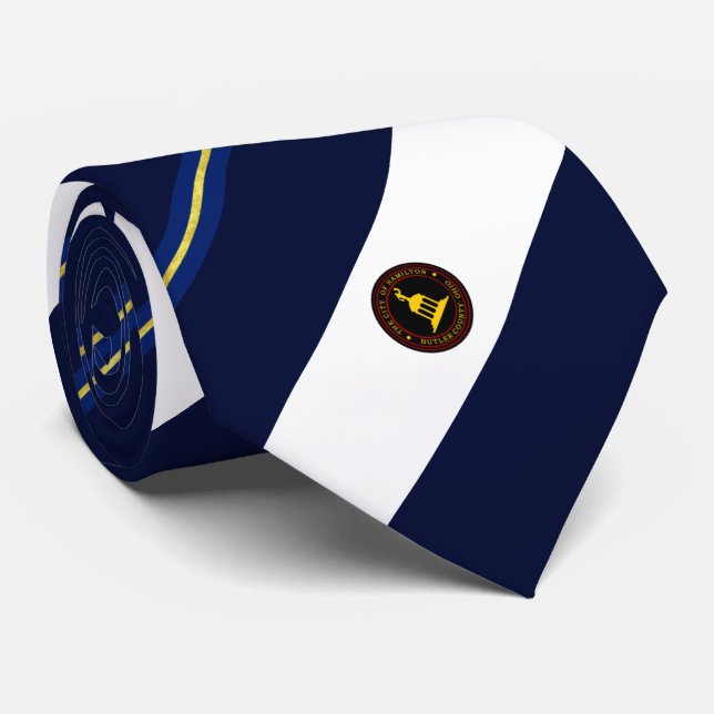 Gravata Hamilton (Ohio), bandeira da cidade, Neck Tie (Rolled)