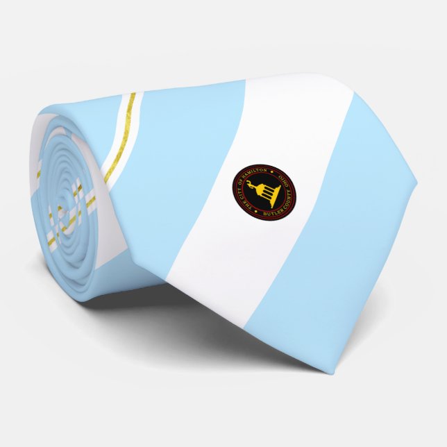 Gravata Hamilton (Ohio), bandeira da cidade, Neck Tie (Rolled)