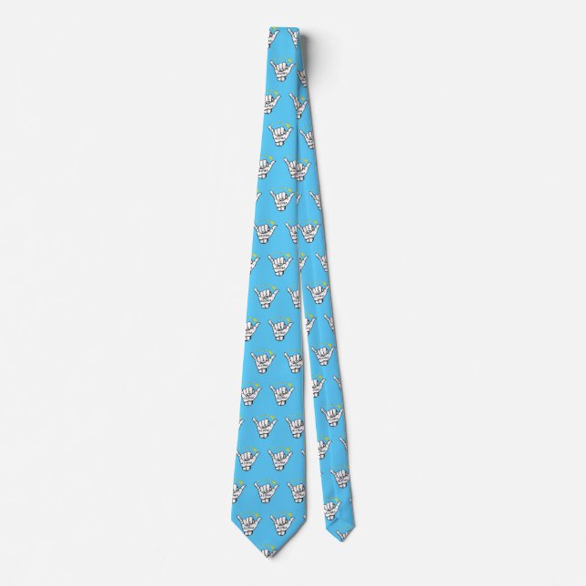 Gravata Hang Loose Aloha Shaka Neck Tie (Frente)