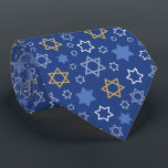 Gravata Happy Hanukkah Star de David<br><div class="desc">Happy Hanukkah Star do David Pattern</div>