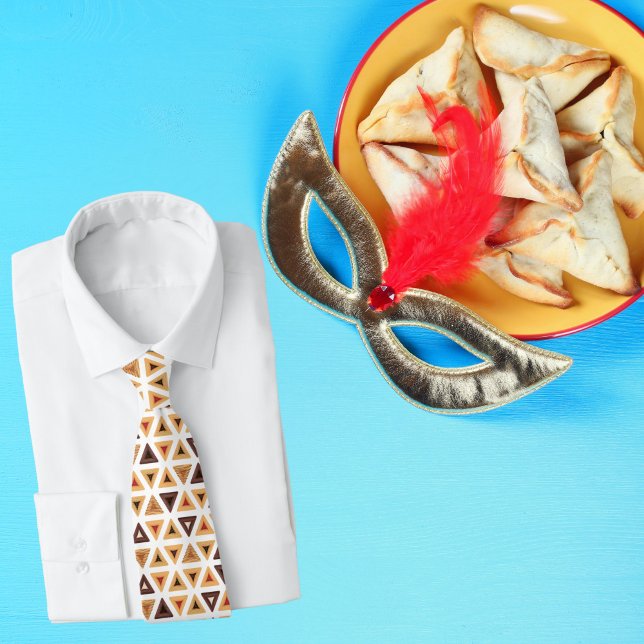 Gravata Hebraico Feliz Purim Hamentash Tie (Criador carregado)