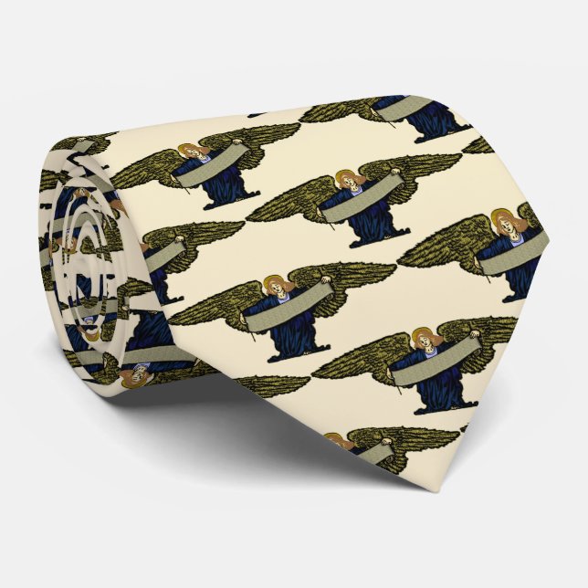 Gravata Heralding Angel com Scroll (Rolled)