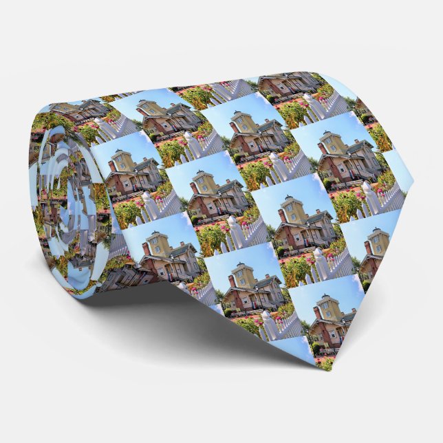 Gravata Hereford Inlet Lighthouse, New Jersey Mens Tie (Rolled)