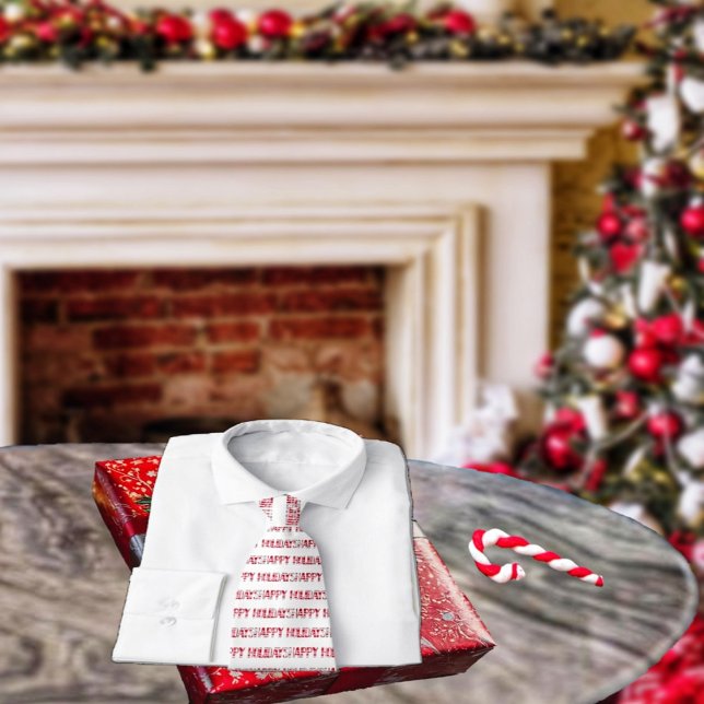 Gravata HH Against Snow (This HH Against Snow Neck Tie, is just bursting, with holiday charm!)