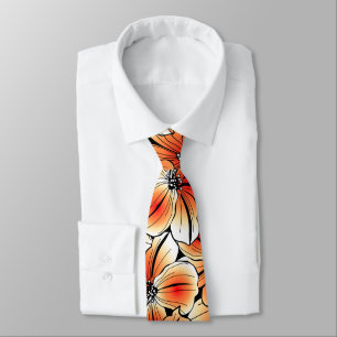 Gravata hibisco laranja