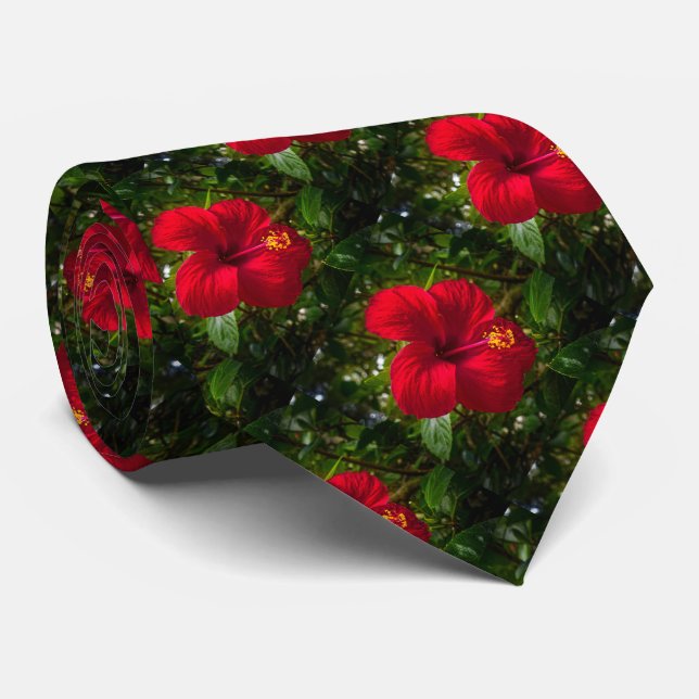 Gravata "Hibisco Sortudo" (Rolled)