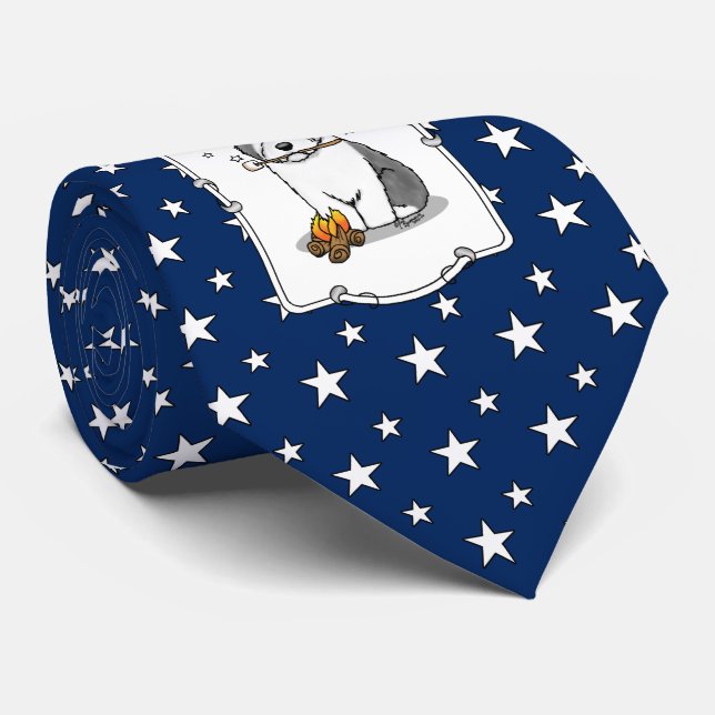 Gravata Hiker Camper Antiga Cinza de Cachorro de Ovinos In (Rolled)