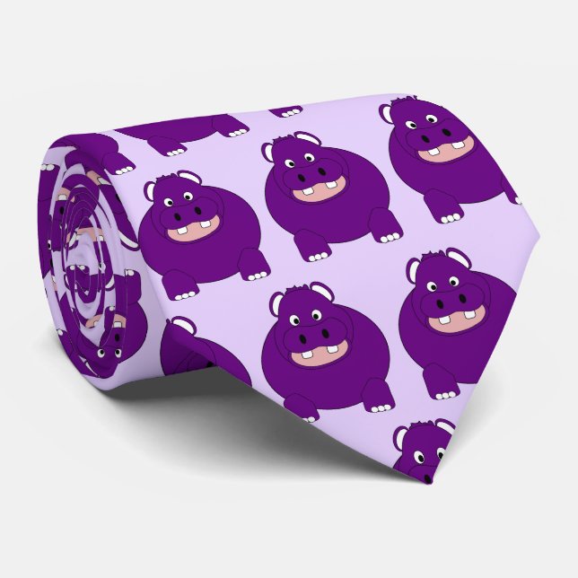 Gravata Hippopotamus Design (Rolled)